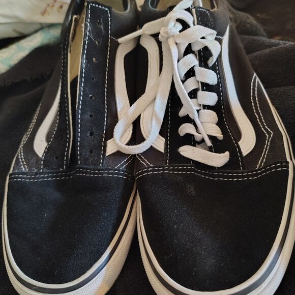 Vans Old Skool black and white mens shoes size 10 - Picture 3 of 4